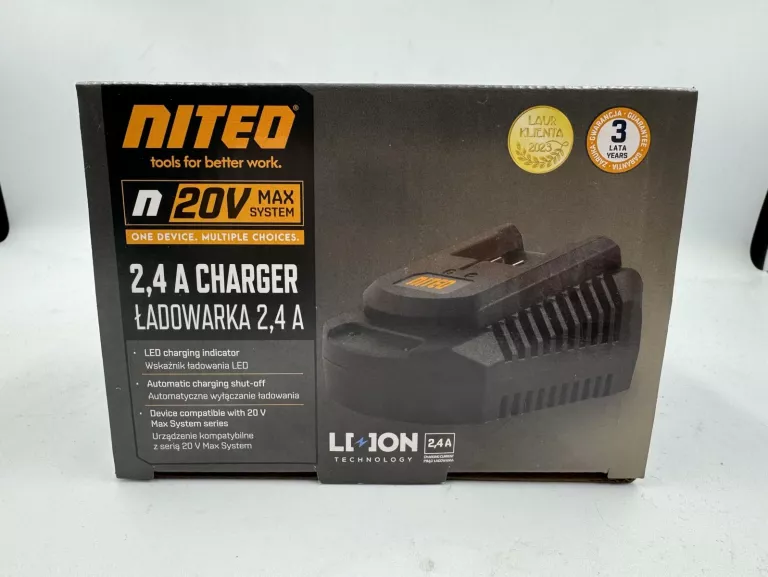 ŁADOWARKA DO AKUMULATORÓW NITEO 20V 2,4A CLV-2102400