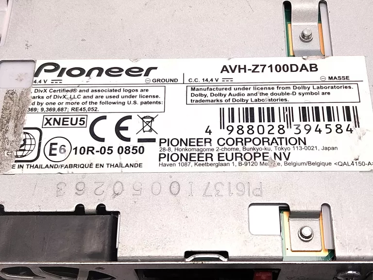 RADIO SAMOCHODOWE PIONIER AVH-Z7100DAB + ISO