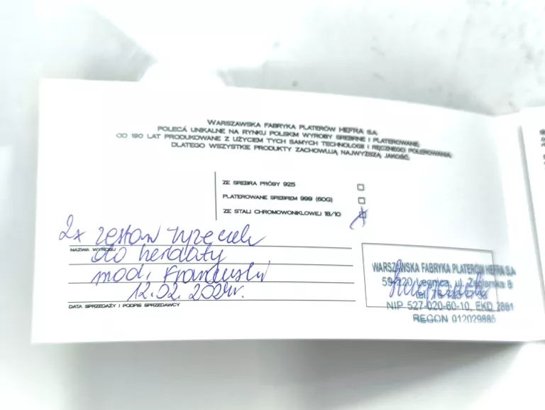 ZESTAW 6 ŁYŻECZEK HEFRA STAL CHROMOWONIKLOWANA