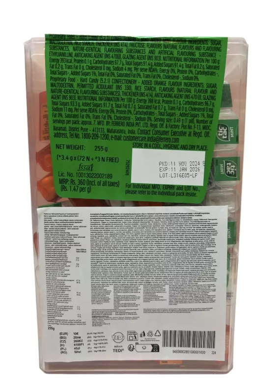 DUŻE OPAKOWANIE TIC TAC 255G