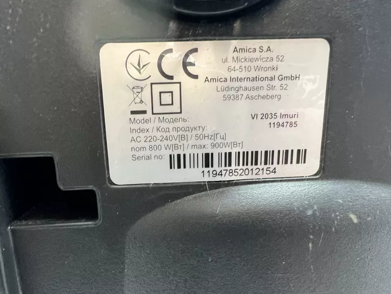 ODKURZACZ AMICA VI 2035 + WORKI KOMPLET