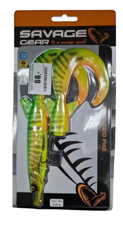 SAVAGE GEAR 3D HYBRID PIKE 17CM 47G + OGON - SZCZUPAK JAK ŻYWY