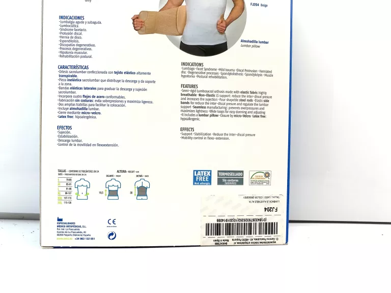 ORTEZA LĘDŹWIOWO-KRZYŻOWA EMO LUMBACK FJ204 ROZMIAR L