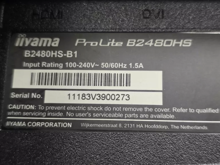 MONITOR IIYAMA PROLITE B2480HS-B1 23,6" PIVOT FULL HD