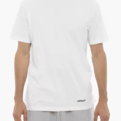 SEASONAL EMBROIDERED SCRIBBLE DIAG CREW-NECK T-SHIRT