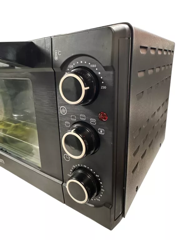 MINI PIEKARNIK RAVEN EPI004X 1650W 20L ROŻEN TERMOOBIEG RUSZT CZARNY
