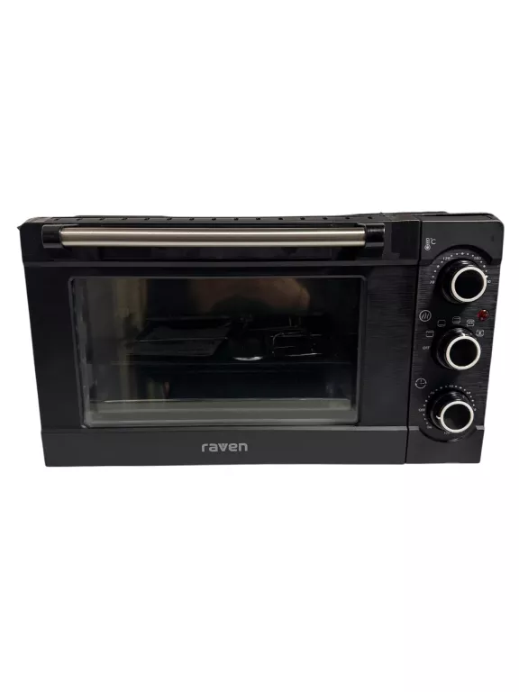 MINI PIEKARNIK RAVEN EPI004X 1650W 20L ROŻEN TERMOOBIEG RUSZT CZARNY