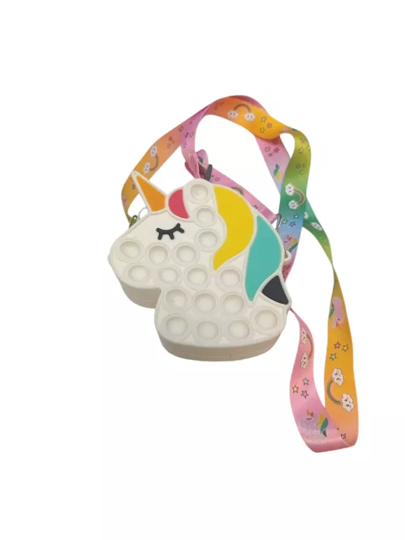 TOREBKA POP IT JEDNOROŻEC SASZETKA SENSORYCZNA PORTFEL DLA DZIECI BUBBLE