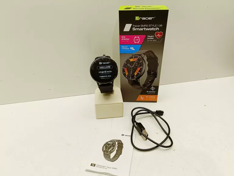 SMARTWATCH TRACER SMR2 STYLE 1.39 CZARNY