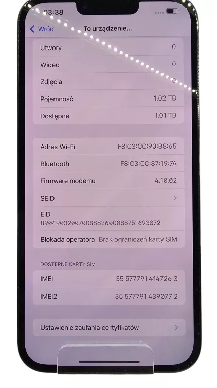 IPHONE 13 PRO MAX 1TB GRAPHITE SUPER STAN OD LOMBARD TRZEBNICA