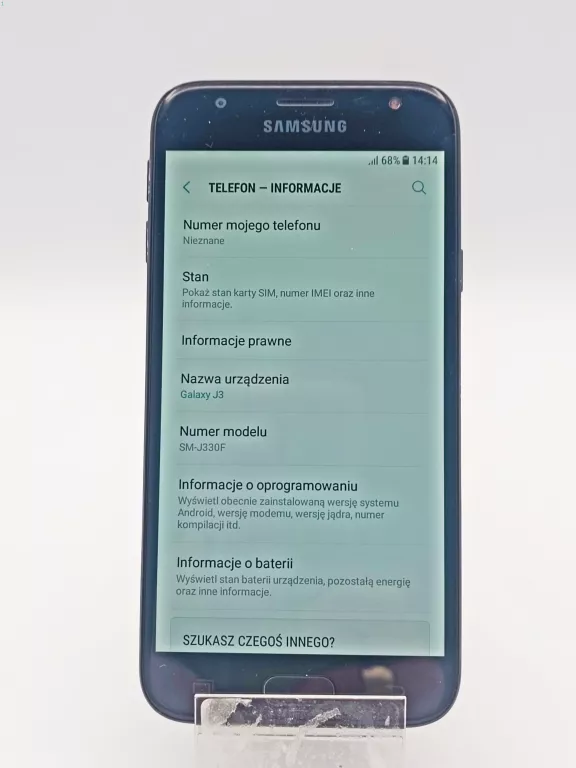 SMARTFON SAMSUNG GALAXY J3 2017 2 GB / 16 GB 4G (LTE) CZARNY