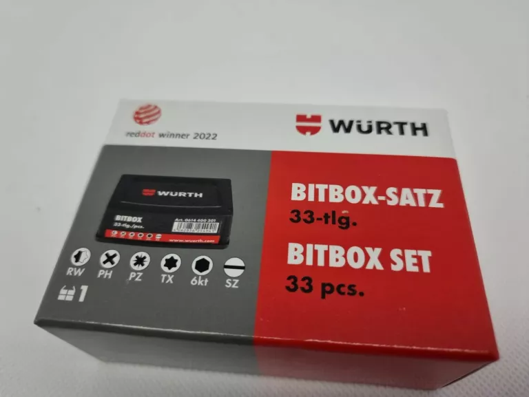 WURTH PROFESJONALNY ZESTAW BITÓW 33 ELEMENTY