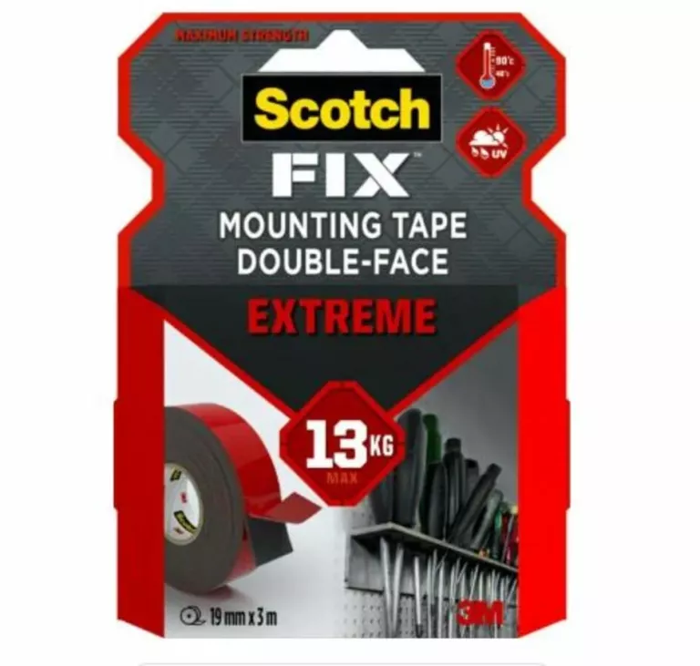 TAŚMA DWUSTRONNA SCOTCH 13 KG 19 MMX3 M EXTREME EXTERIOR