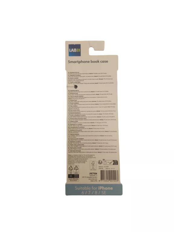 ETUI SKÓRZANE LAB31 CZARNE IPHONE 6/7/8/SE