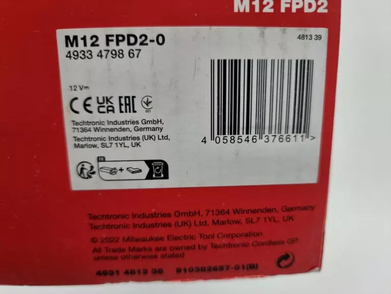 WIERTARKO-WKRĘTARKA UDAROWA MILWAUKEE M12 FPD2-0 4933479867