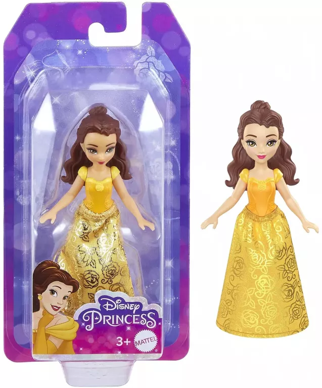 LALKA KSIĘŻNICZKA BELLA DISNEY PRINCESS MATTEL 9 CM