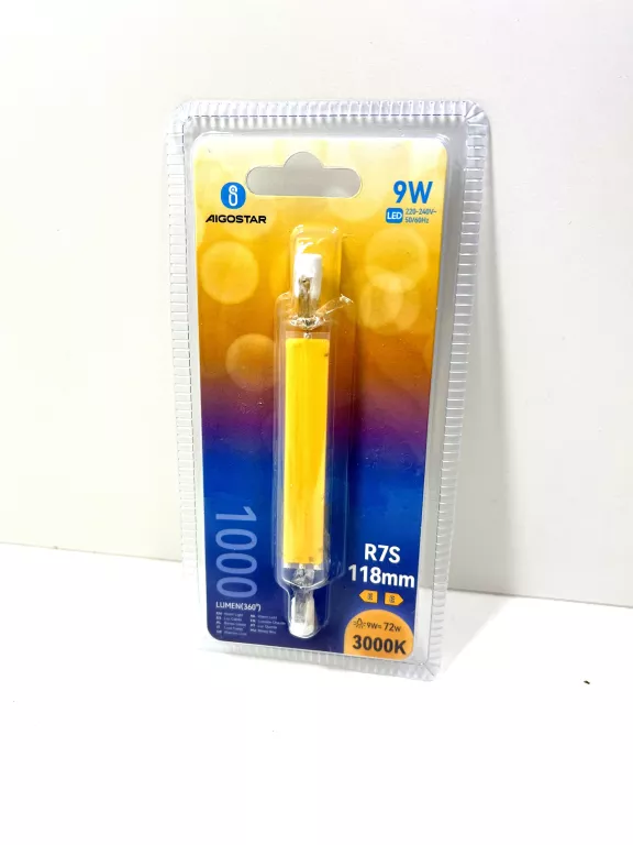 ŻARÓWKA ŻARNIK LED R7S 9W 118MM 3000K