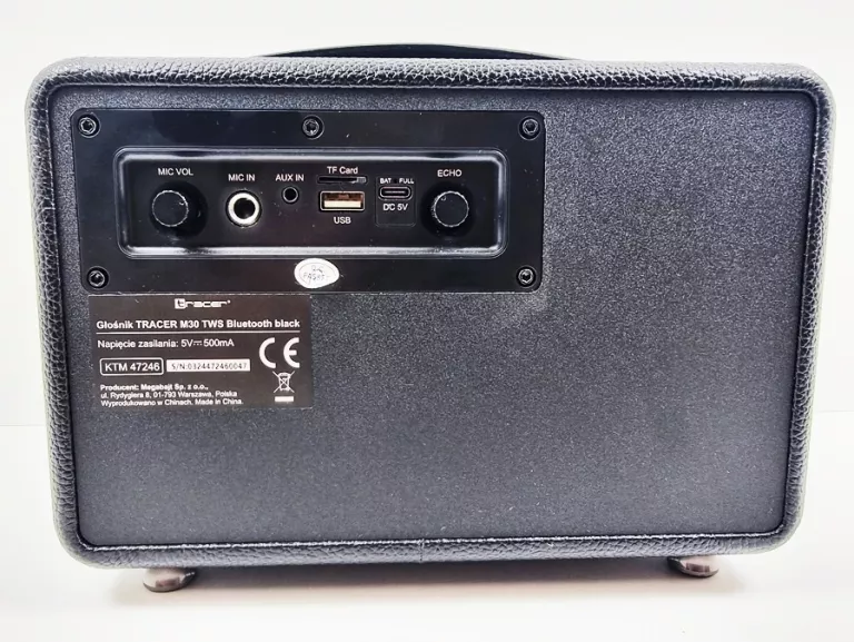 GŁOŚNIK BLUETOOTH TRACER M30 /TWS /30W /RADIO FM (CZARNY)