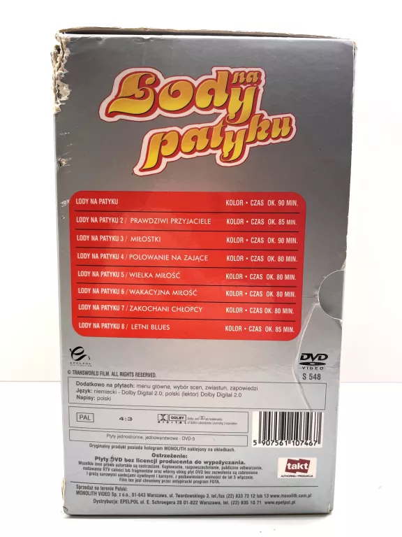 LODY NA PATYKU 8X DVD KOMPLET