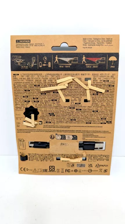LAMPKI ROWEROWE DECATHLON ST 510 PRZEDNIA/TYLNA USB