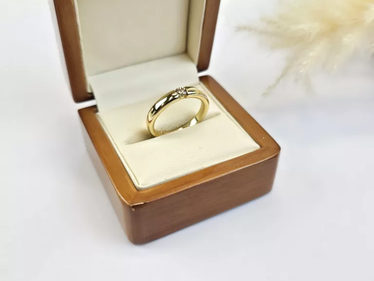 ZŁOTO PIERSCIONEK BRYLANT 0.25CT 5.38G R21