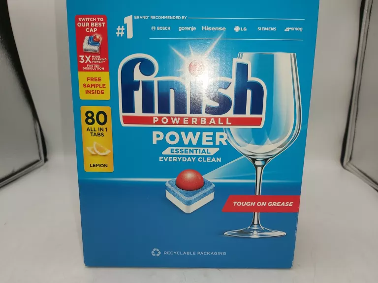 TABLETKI DO ZMYWARKI FINISH POWER ESSENTIAL LEMON CYTRYNA 80 KARTON