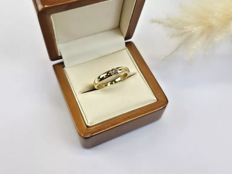 ZŁOTO PIERSCIONEK BRYLANT 0.25CT 5.38G R21