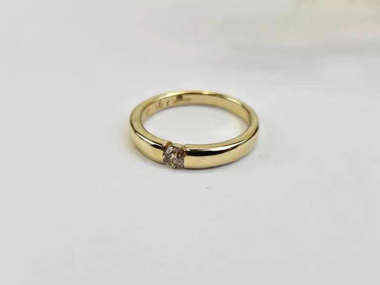 ZŁOTO PIERSCIONEK BRYLANT 0.25CT 5.38G R21