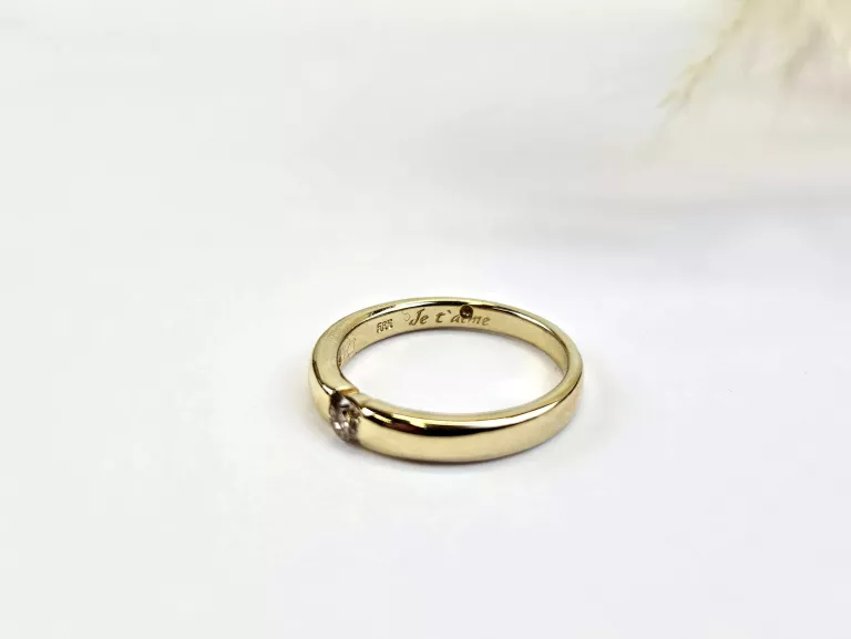ZŁOTO PIERSCIONEK BRYLANT 0.25CT 5.38G R21