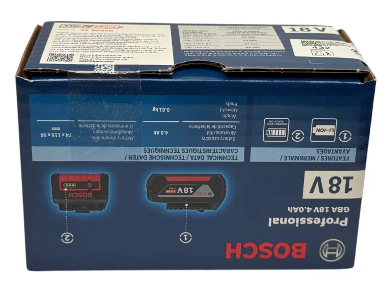 AKUMULATOR LI-ION BOSCH PROFESSIONAL GBA 18 V 4.0AH AMPSHARE