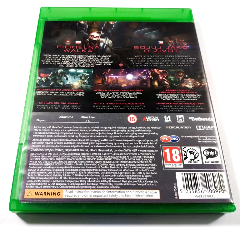 DOOM XBOX ONE PL MICROSOFT XBOX ONE