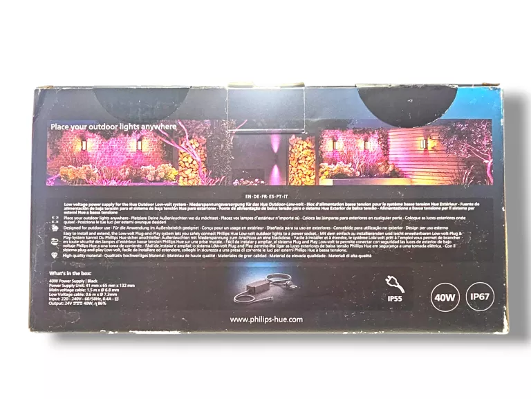 ZASILACZ OGRODOWY DO OŚWIETLENIA PHILIPS HUE ZEWNĘTRZNY 40W IP67