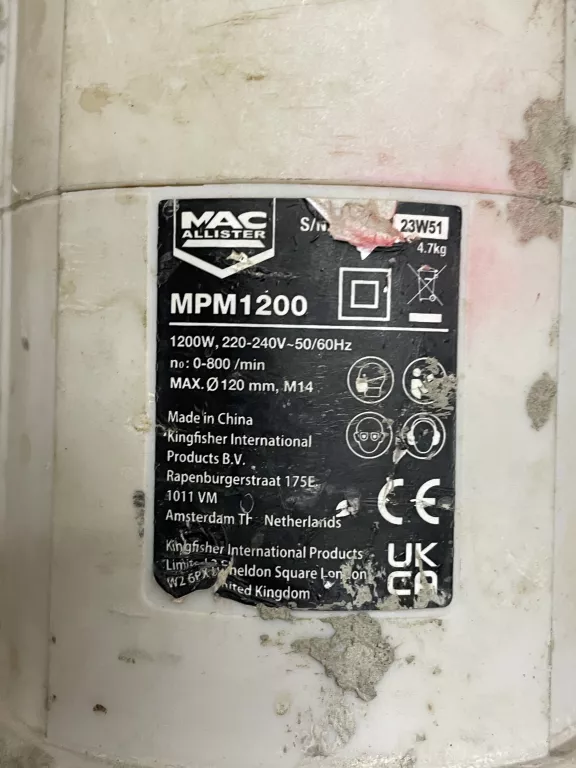 MIESZARKA ELEKTRYCZNA MACALLISTER MPM1200 | 1200 W