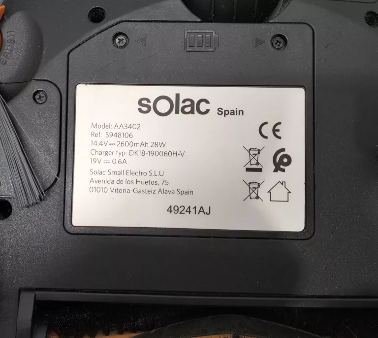 ROBOT ODKURZAJĄCY SOLAC LUCID I10 AA3402