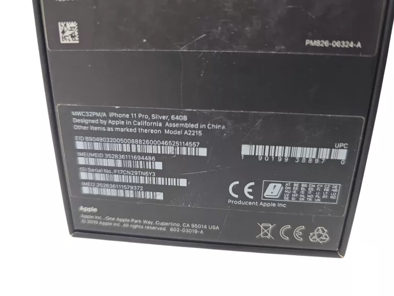 TELEFON IPHONE 11 PRO 4 GB / 64 GB 4G (LTE) SREBRNY 72% BATERII SERWIS!