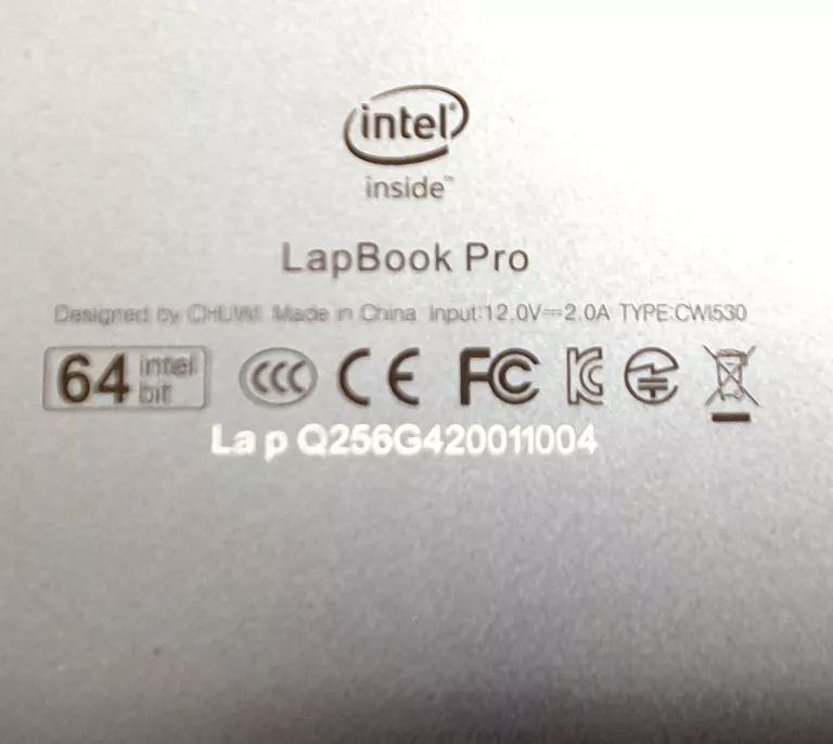 LAPTOP CHUWI LAPBOOK PRO CELERON N4100/8GB/256GB SSD/14,1"/WIN 10