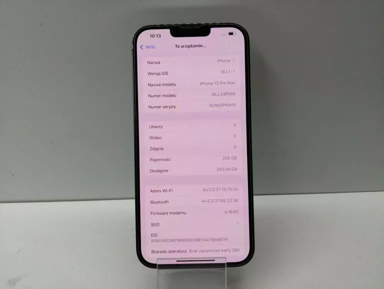 APPLE IPHONE 13 PRO MAX 256GB 83% BATERIA