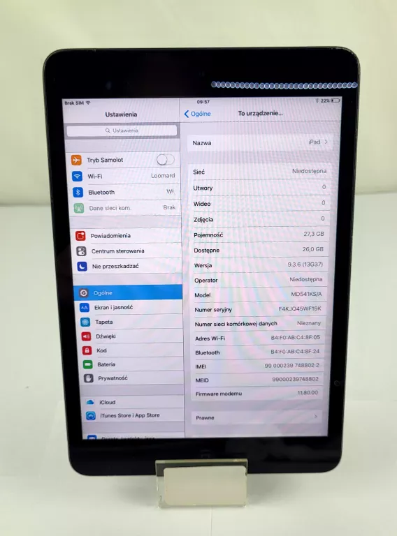 TABLET IPAD A1455 7,9" 32GB MD541FD/A