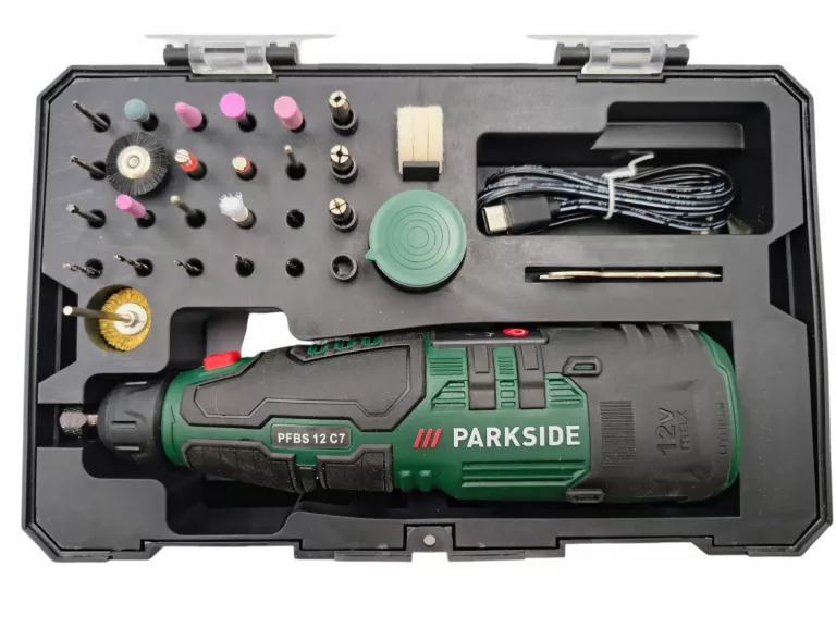 SZLIFIERKA WIELOFUNKCYJNA PARKSIDE PFBS 12 C7 12V ZESTAW