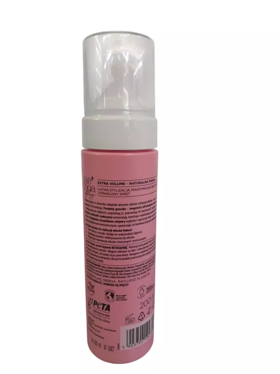 NEBOA PIANKA DO STYLIZACJI WŁOSÓW EXTRA VOLUME 200 ML