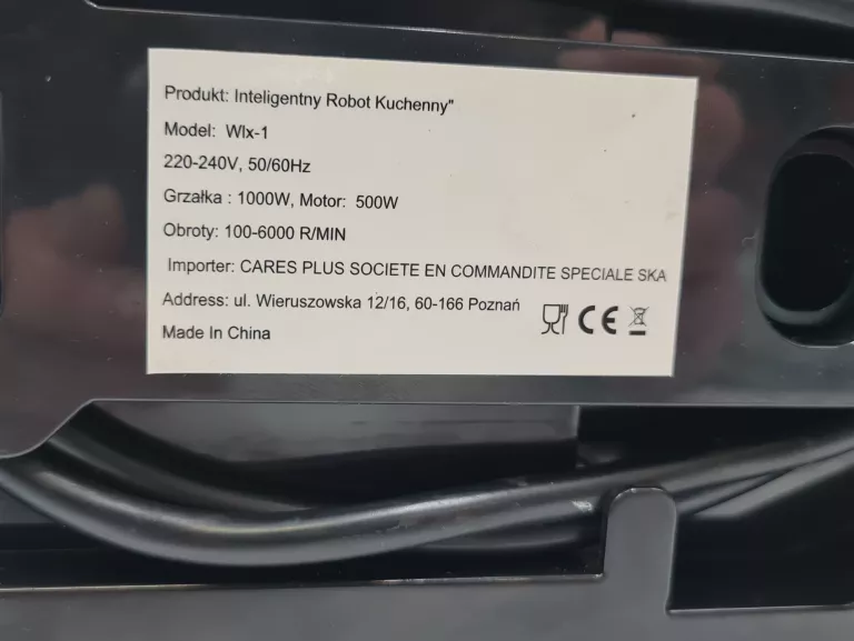 INTELIGENTNY ROBOT KUCHENNY CHEFE WELMAX WLX-1 1000W