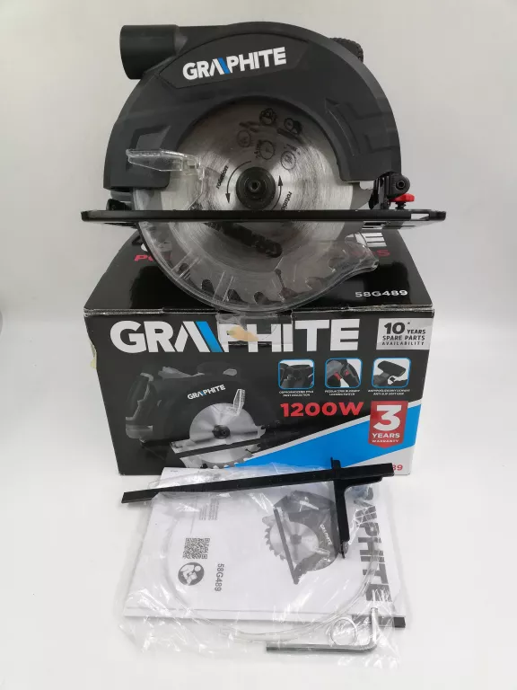 PILARKA PIŁA TARCZOWA 1200W 185MM GRAPHITE 58G489 KOMPLET GWARANCJA