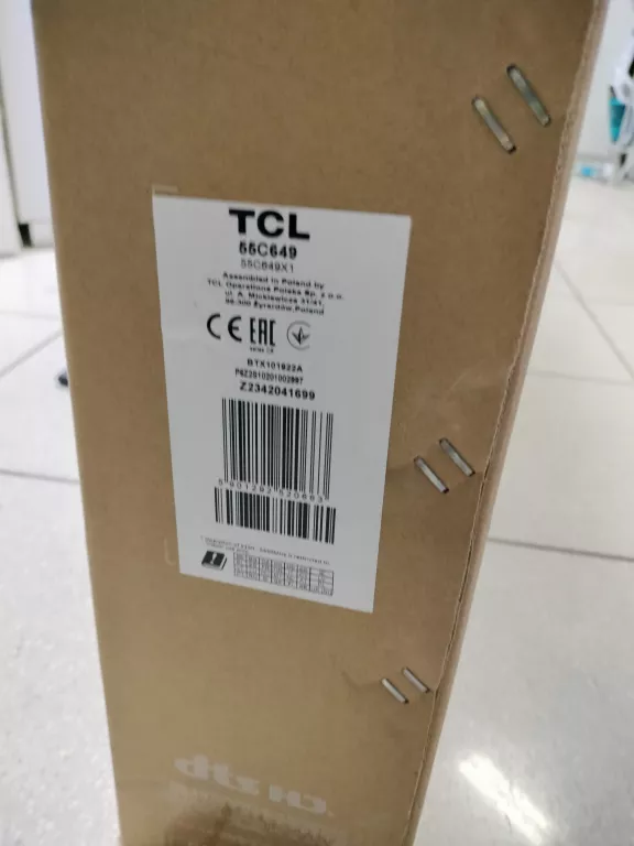 TELEWIZOR TCL 55C649 KOMPLET GWARANCJA