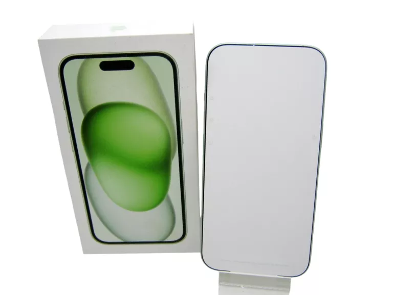 SMARTFON APPLE IPHONE 15 GREEN 128GB (POLKOMTEL)  KOMPLET  JAK NOWY!