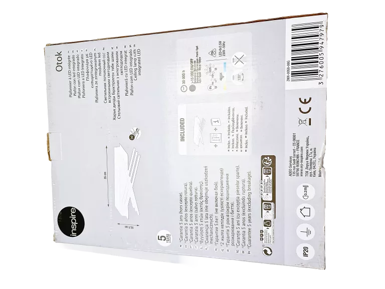 ZESTAW DWÓCH LAMP PLAFON LED OTOK CHROM INSPIRE