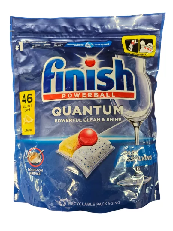 FINISH QUANTUM LEMON KAPSUŁKI DO MYCIA NACZYŃ W ZMYWARCE 478,4 G 46 SZTUK