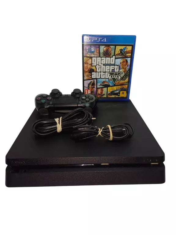 KONSOLA PLAYSTATION 4 PS4 SLIM + PAD +GRA GTA 5