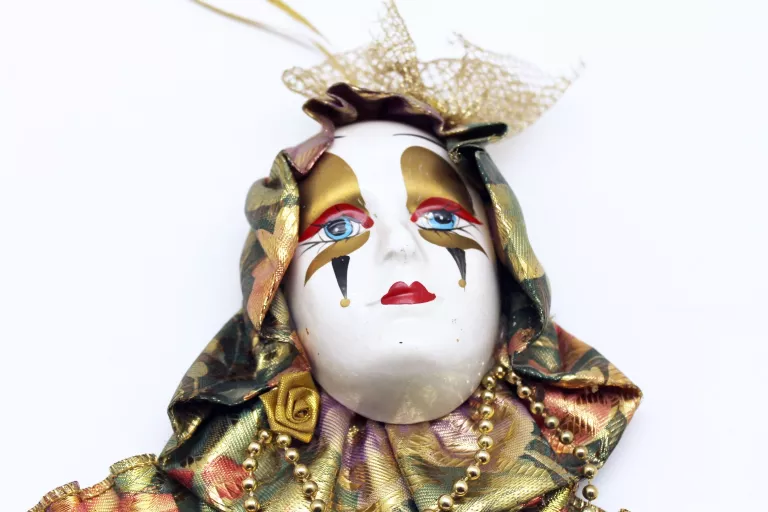 OZDOBA MASKA PORCELANOWA WENECKA NA ŚCIANĘ