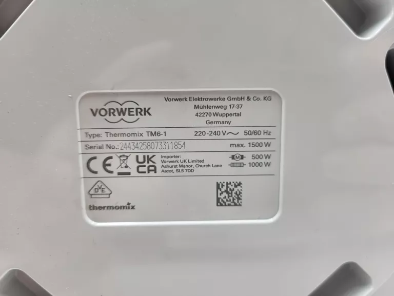ROBOT KUCHENNY VORWERK THERMOMIX TM6 RUDOLF 1500W 2,2L !! JAK NOWY !!
