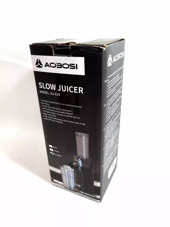 SOKOWIRÓWKA AOBOSI SLOW JUICER Z FUNKCJĄ WSTECZNĄ RETRO